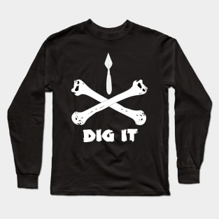 Trowel and Crossbones archaeology and forensics Long Sleeve T-Shirt